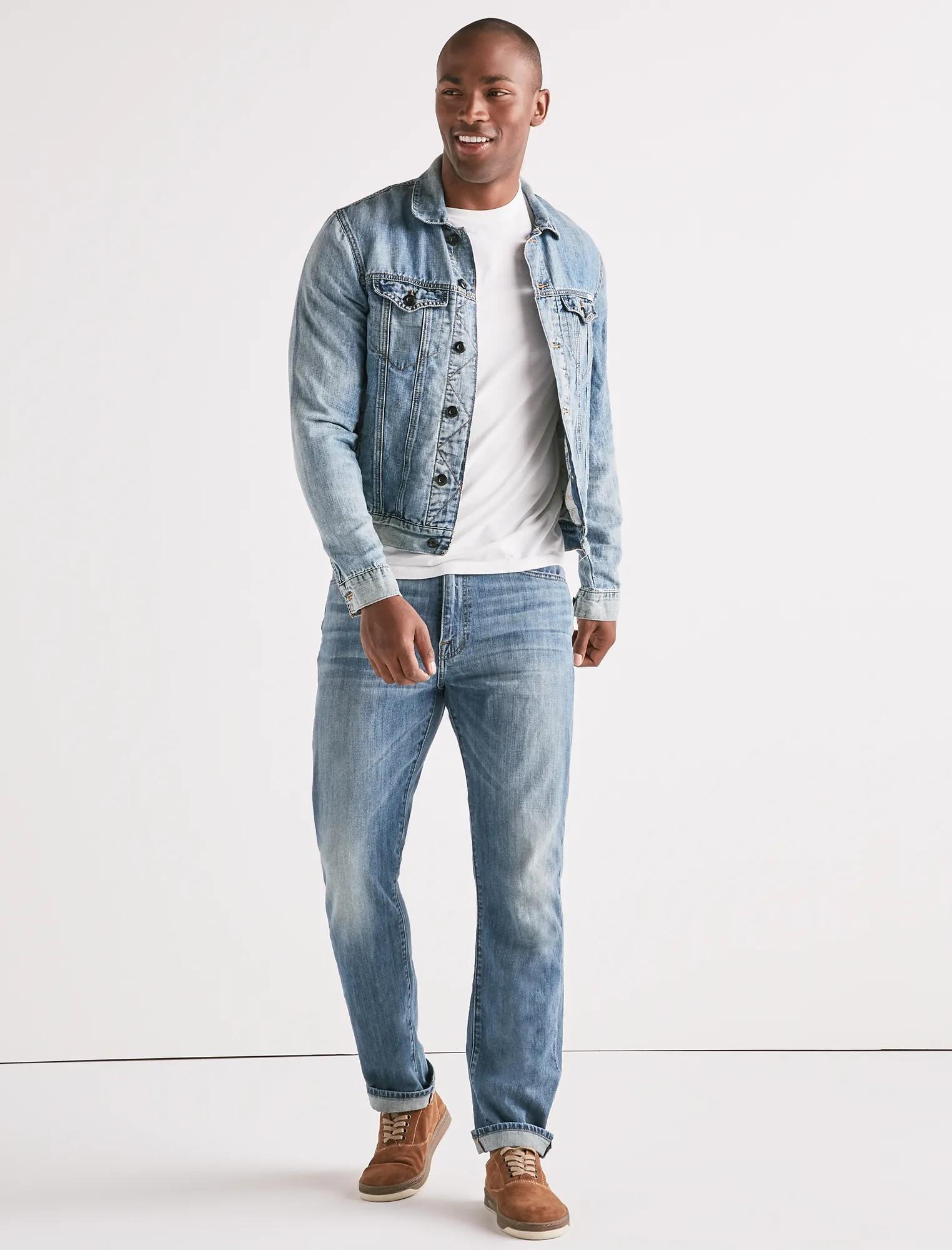 LIGHTWEIGHT LINEN DENIM TRUCKER JACKET, image 4