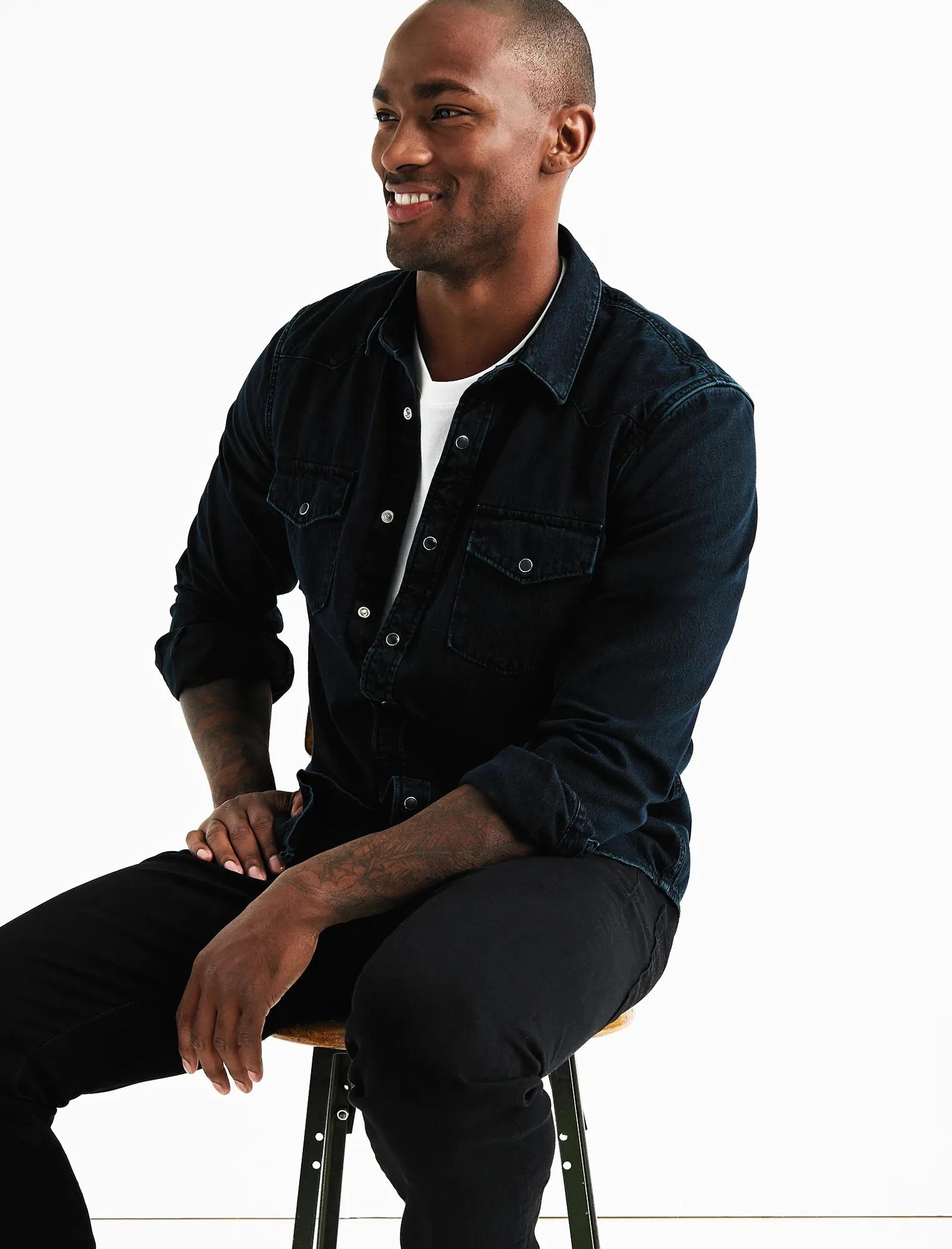 DENIM WESTERN SHIRT, image 1