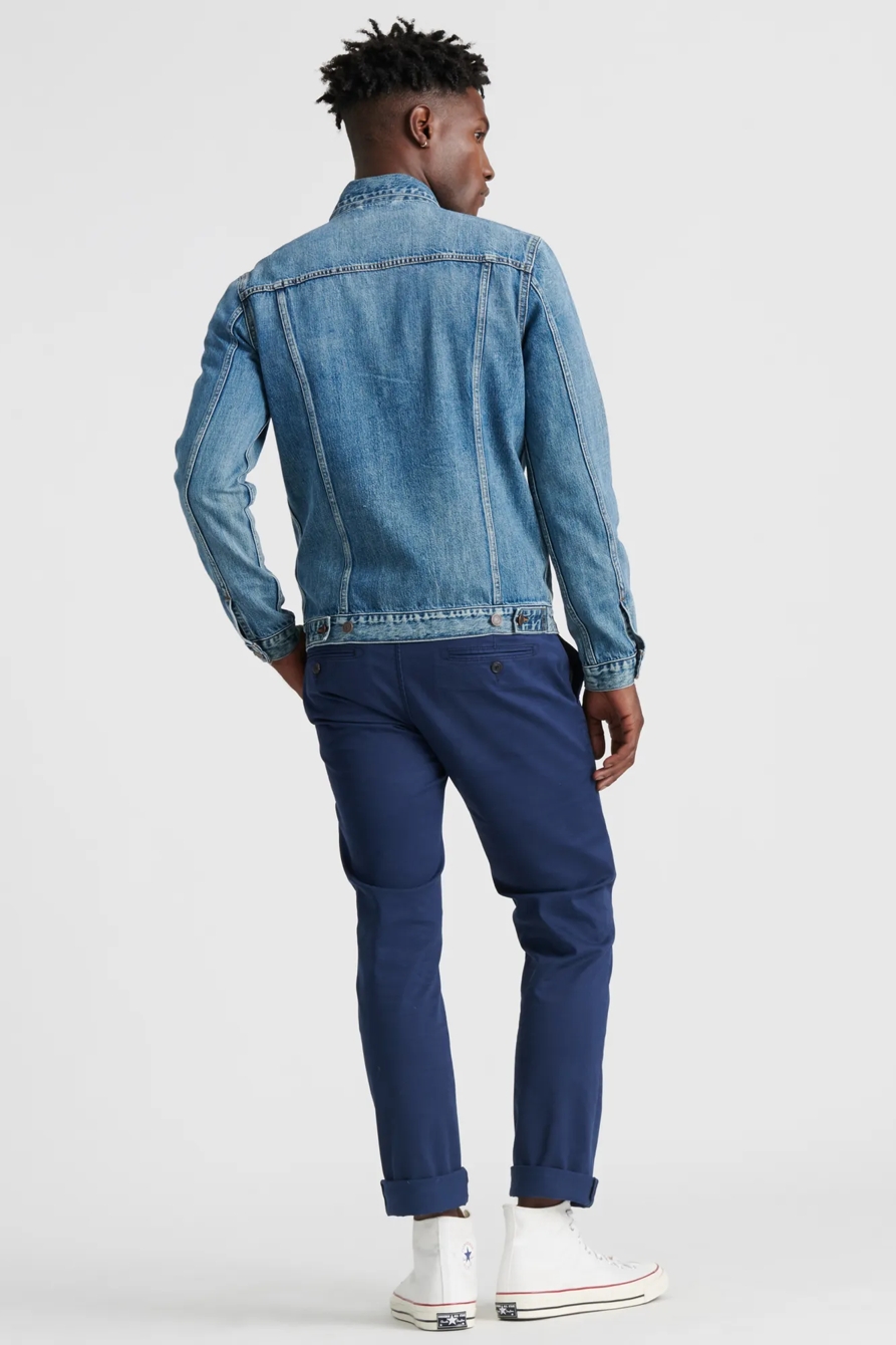 MEDIUM BLUE TENCEL TRUCKER JACKET, image 4