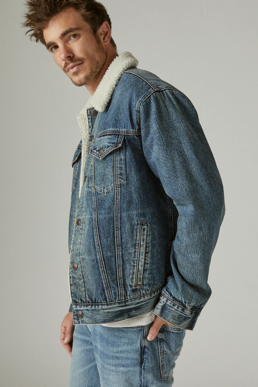 FAUX SHEARLING TRUCKER JACKET, image 3