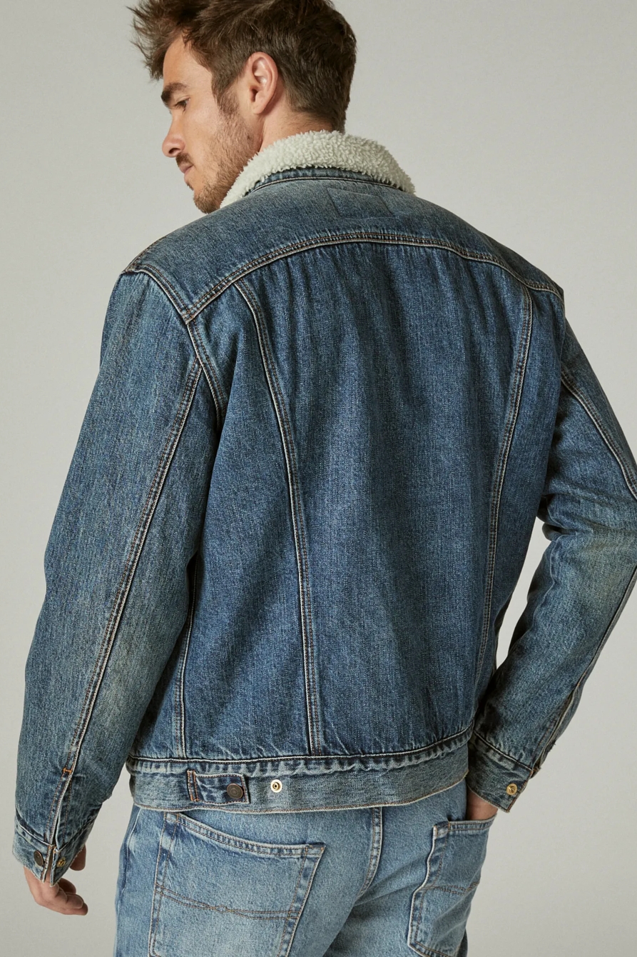 FAUX SHEARLING TRUCKER JACKET, image 4