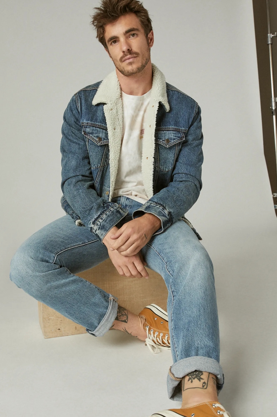 FAUX SHEARLING TRUCKER JACKET, image 6