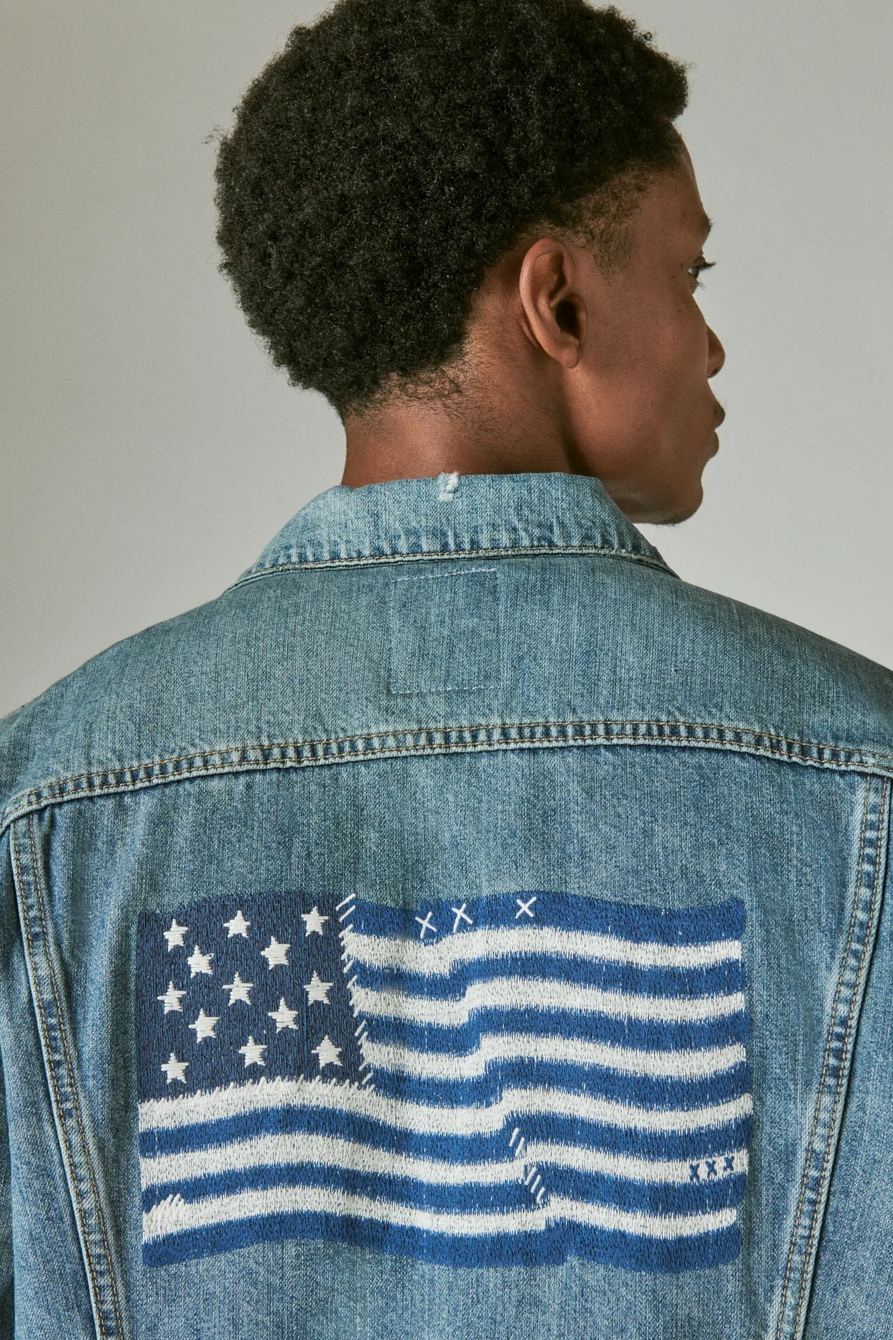 LUCKY LEGEND FLAG TRUCKER JACKET, image 5
