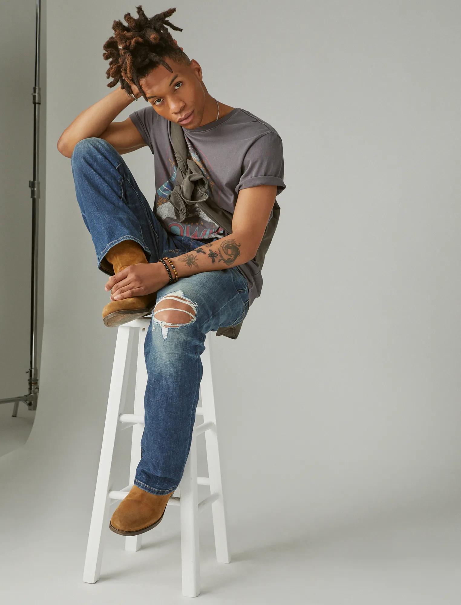 定価35200円 BIKERS DENIM EASY PANTS STRETCH