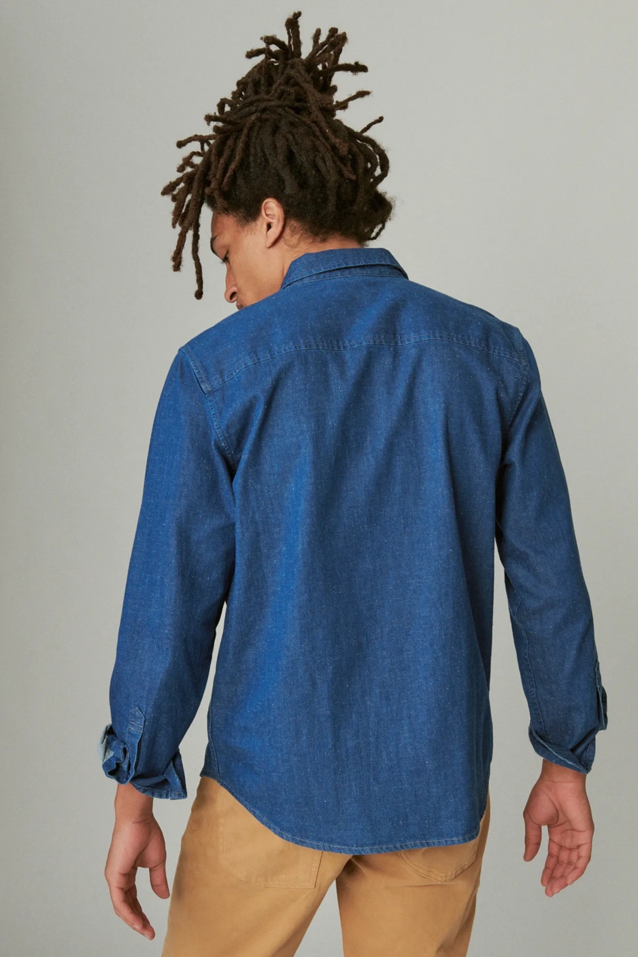 LIVED-IN DENIM LONG SLEEVE UTILITY SHIRT, image 3