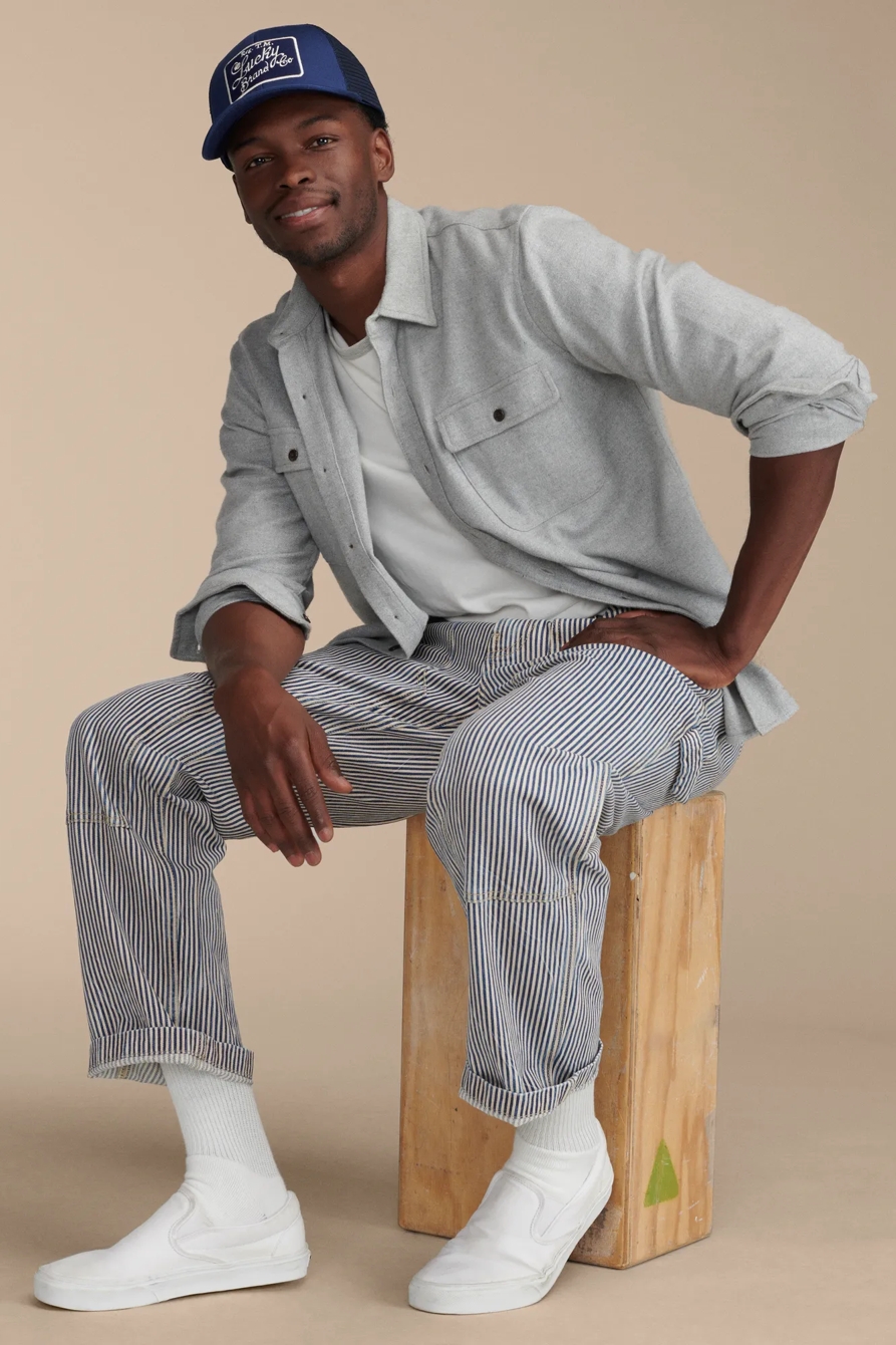 LUCKY LEGEND RAILROAD STRIPE DENIM CARPENTER PANT, image 1