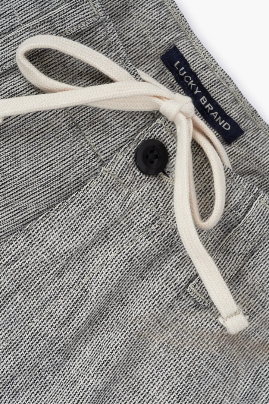PINSTRIPE LINEN FLAT FRONT SHORT, image 2