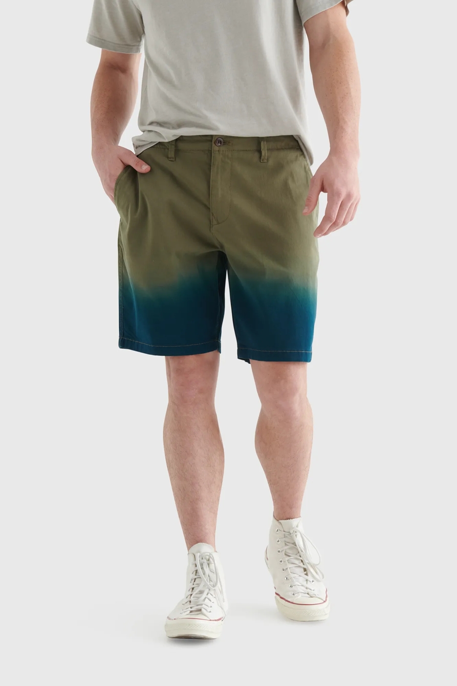 STRETCH DIP DYE FLAT FRONT SHORT, image 2