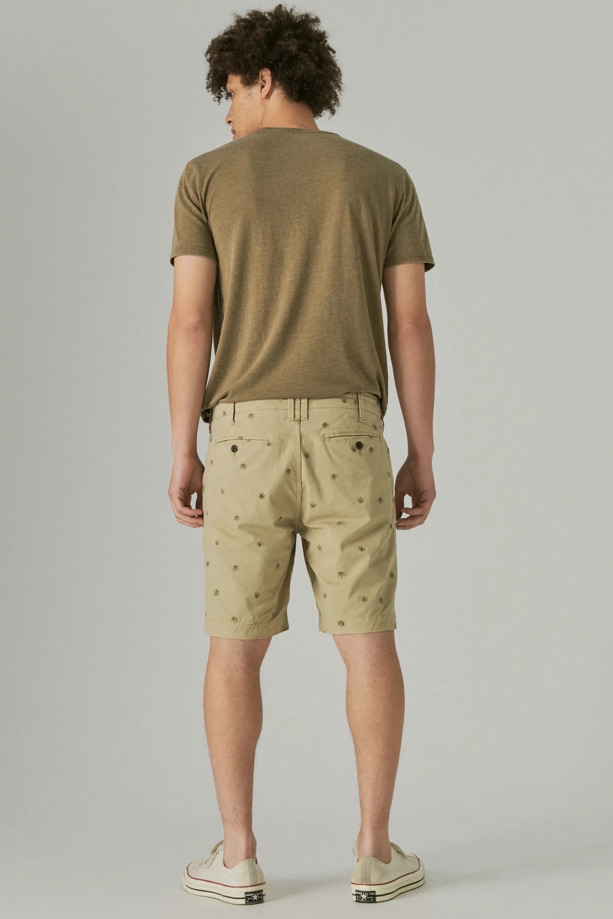 9" STRETCH TWILL HEMP EMBROIDERED FLAT FRONT SHORT, image 3