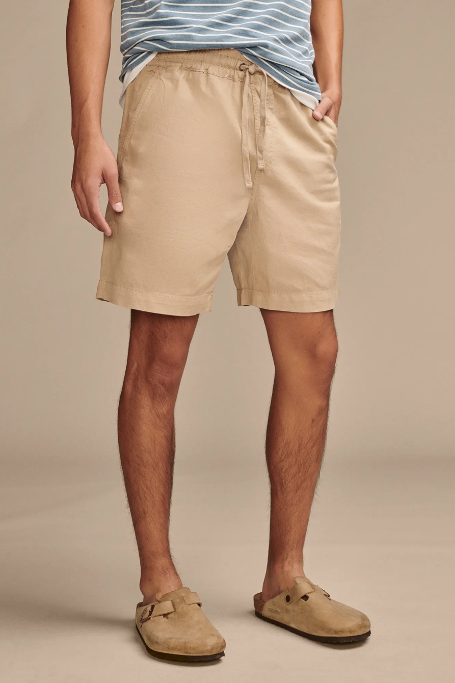 7"PULL UP LINEN SHORT, image 2