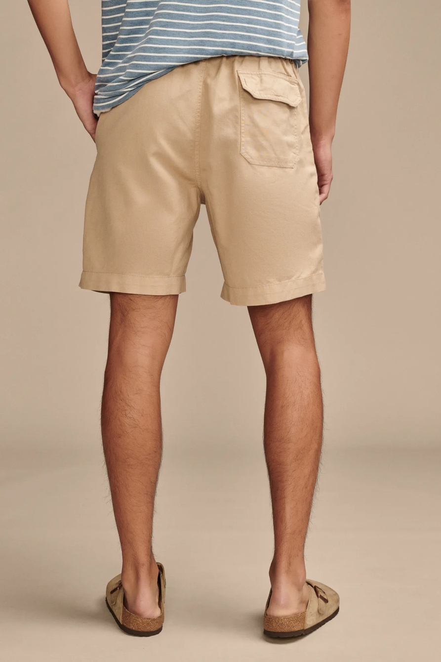 7"PULL UP LINEN SHORT, image 4