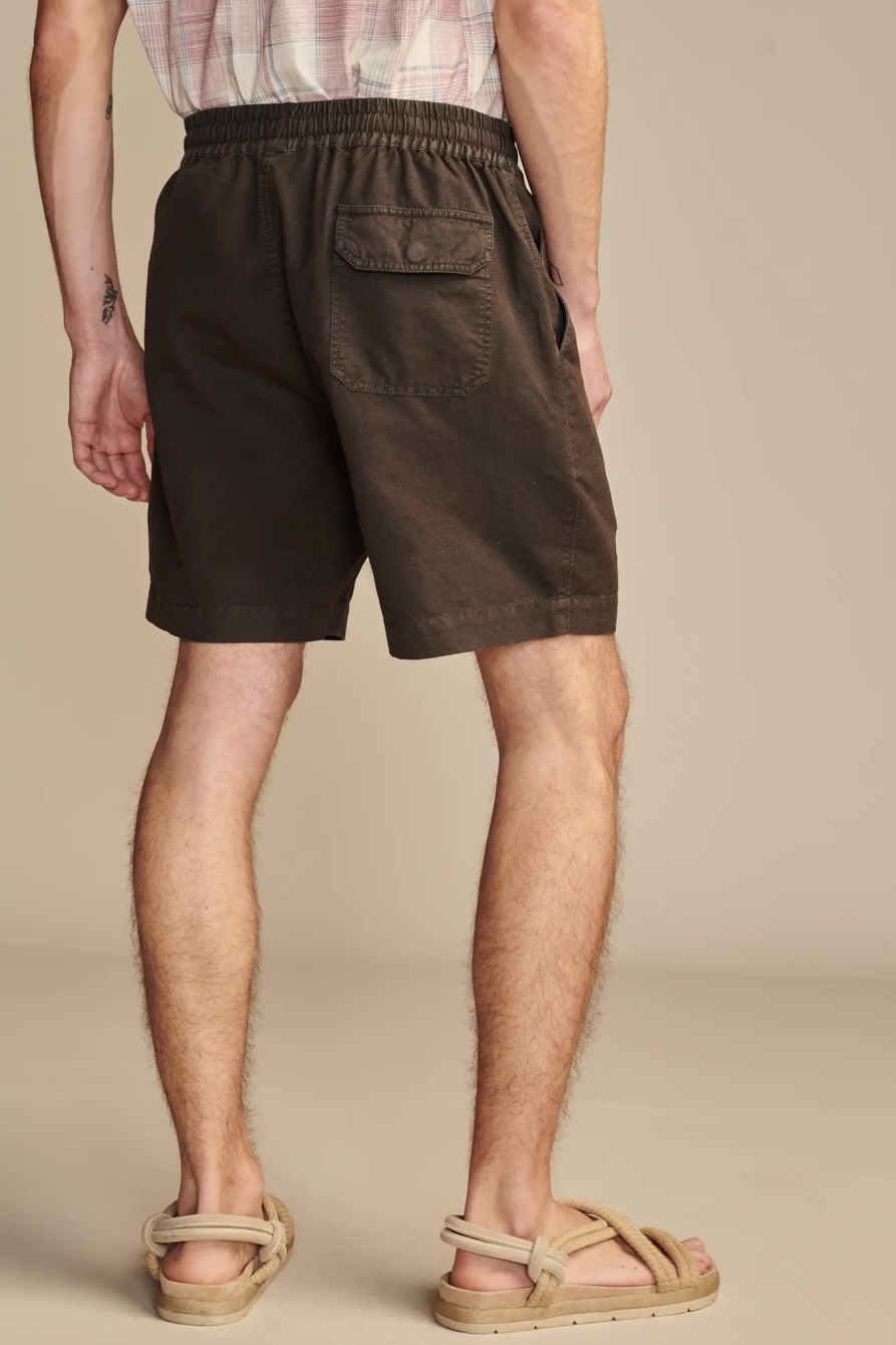 7" LINEN PULL-ON SHORTS, image 4