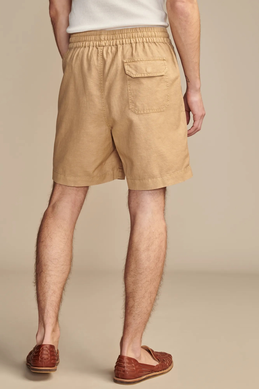 7" LINEN PULL-ON SHORTS, image 4