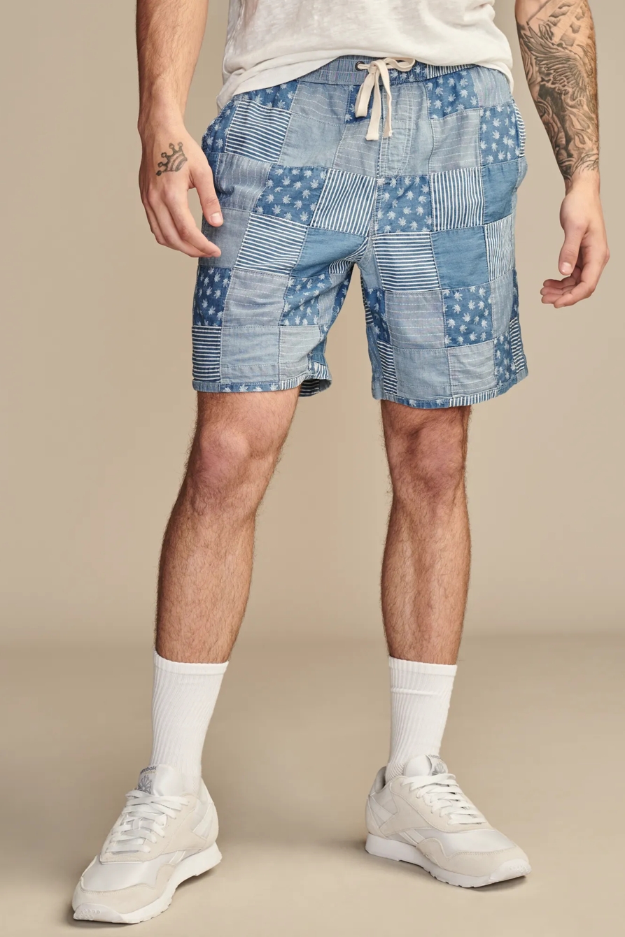 HIGHEST QUALITY LAZER LEAF INDIGO 7" PULL-ON SHORT, image 2
