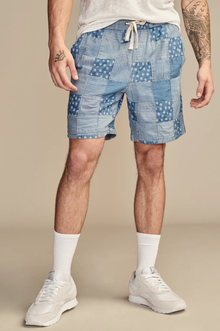 HIGHEST QUALITY LAZER LEAF INDIGO 7" PULL-ON SHORT, image 2