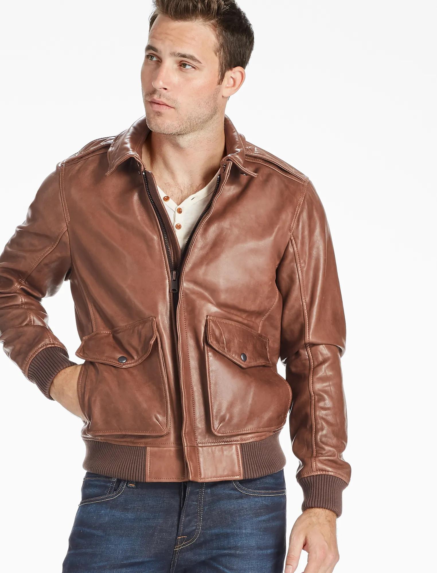 Northridge Leather Bomber Jacket, image 1