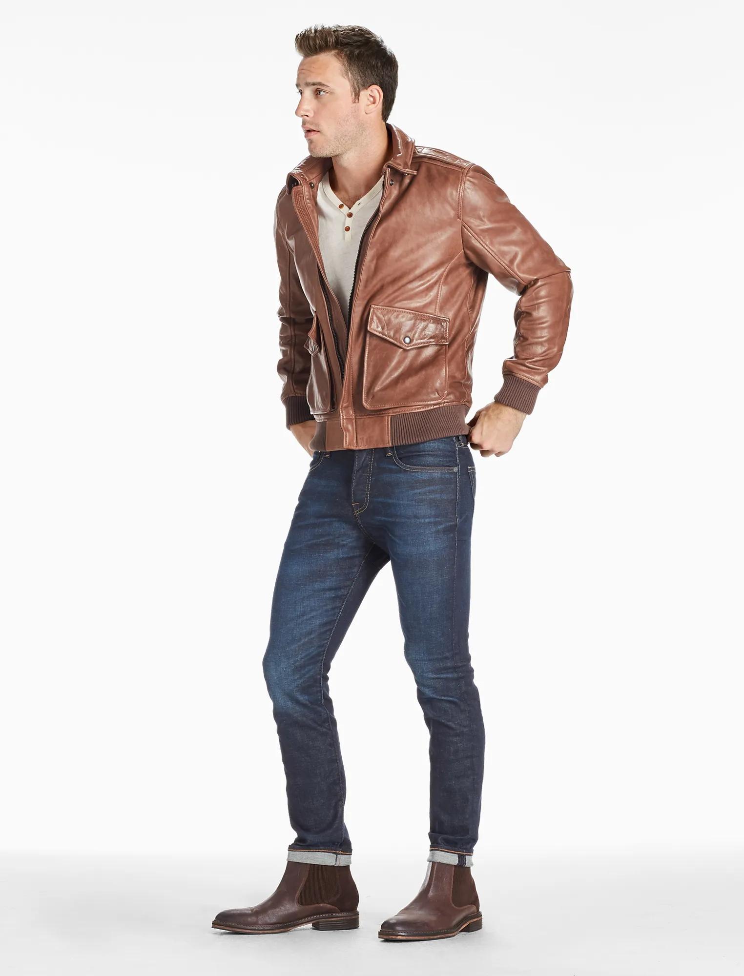 Northridge Leather Bomber Jacket, image 2