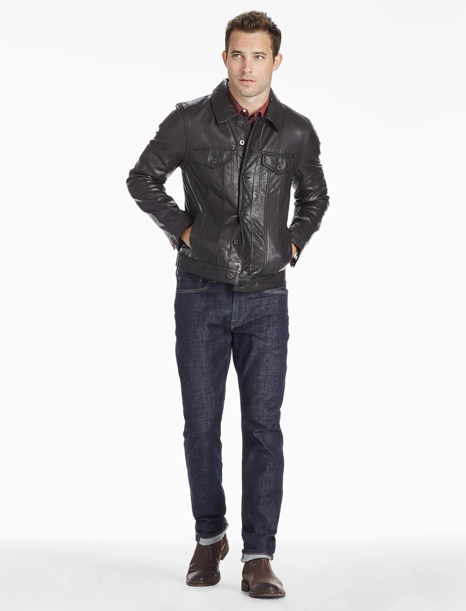Mulholland Leather Trucker Jacket, image 2