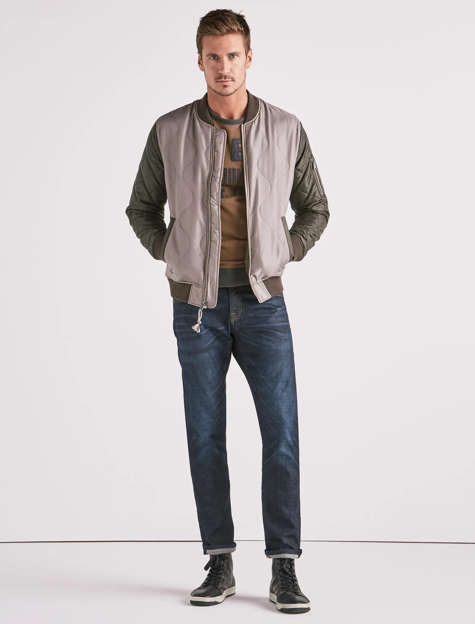 Quilted Colorblock Bomber Jacket, image 2