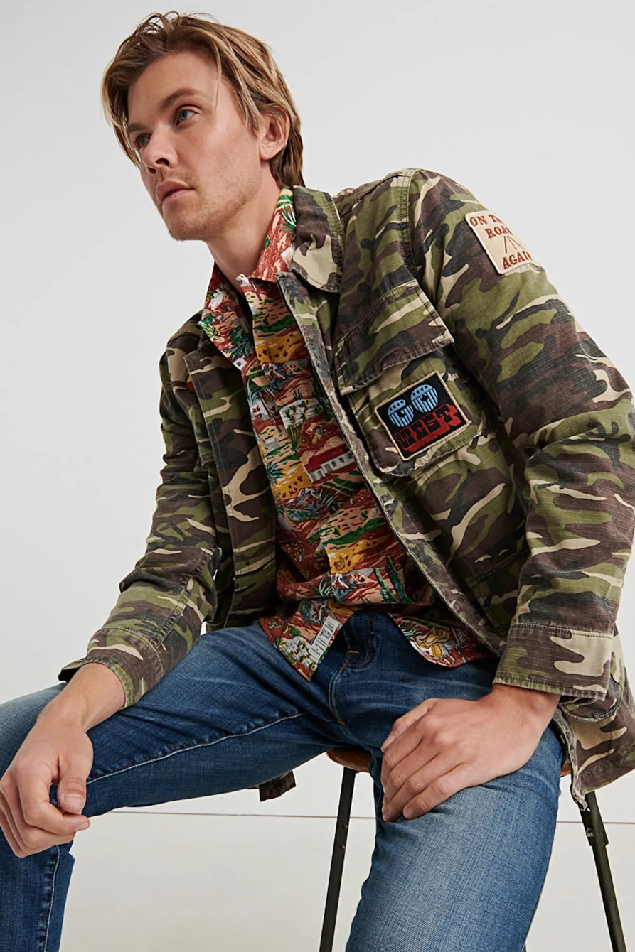 CAMO PATCHWORK SHIRT JACKET, image 2
