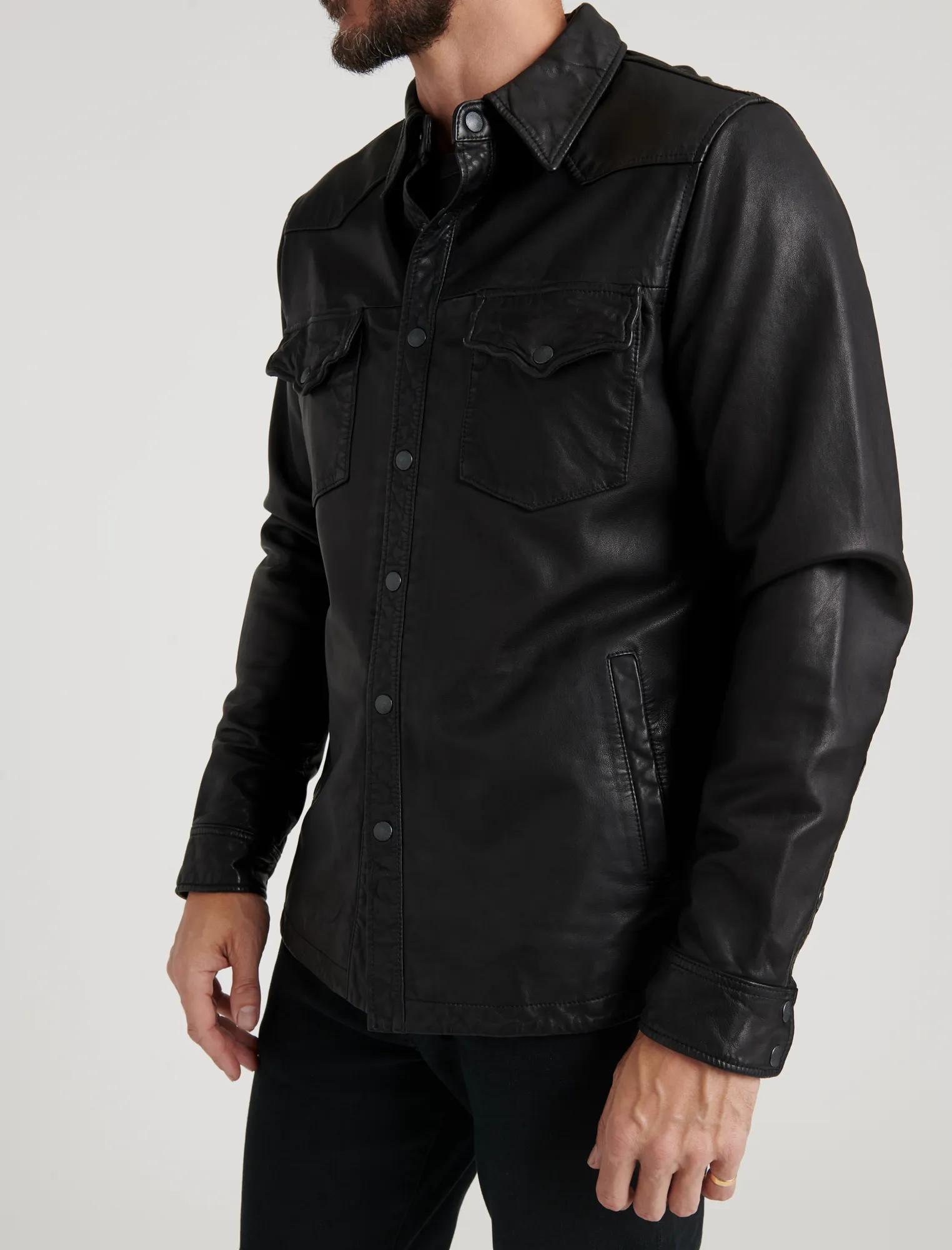 LEATHER WESTERN SHIRT JACKET, image 7