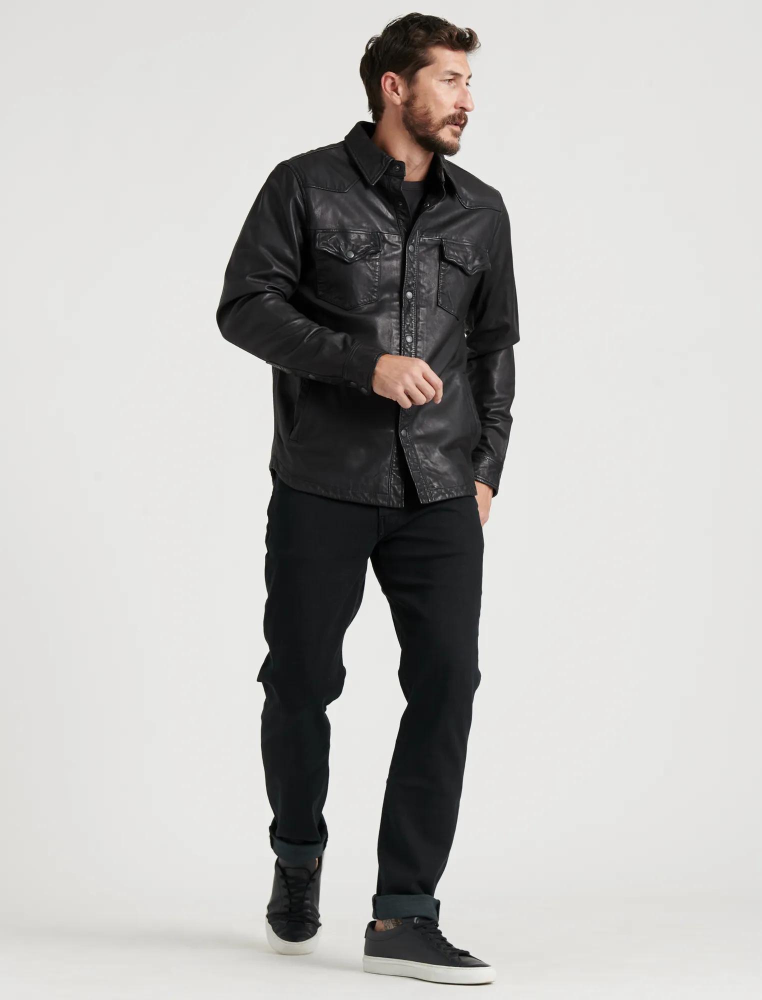LEATHER WESTERN SHIRT JACKET, image 8
