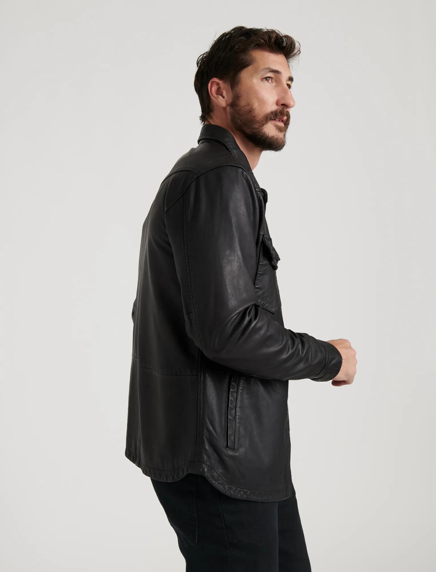 LEATHER WESTERN SHIRT JACKET, image 3