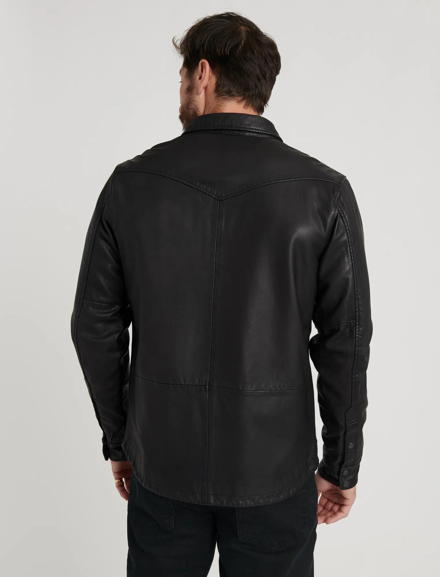LEATHER WESTERN SHIRT JACKET, image 4