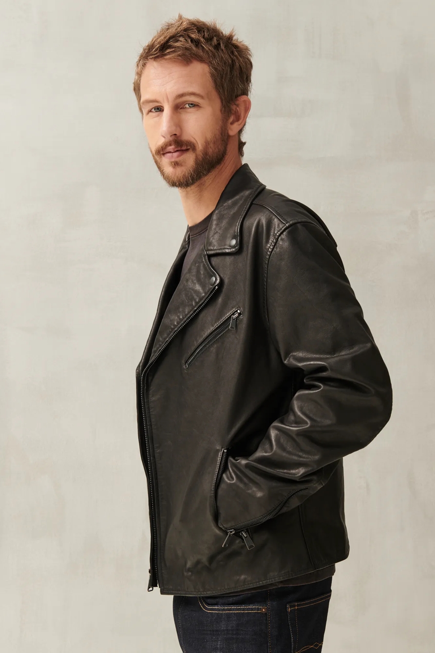 ASYMMETRICAL MOTO LEATHER JACKET, image 3