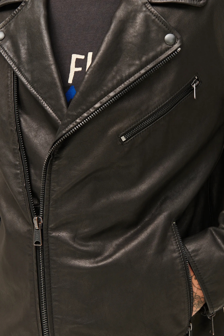 ASYMMETRICAL MOTO LEATHER JACKET, image 5