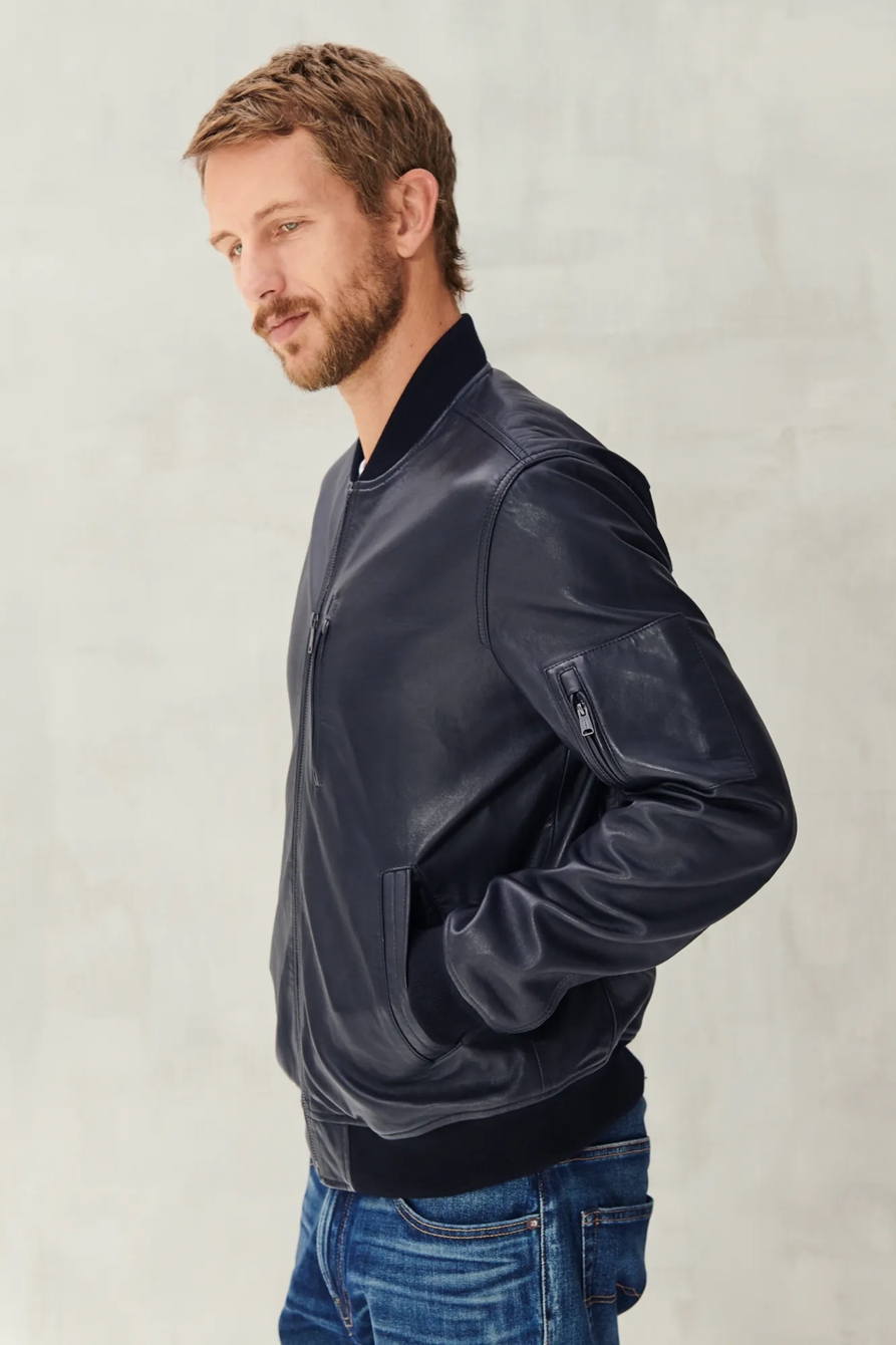 PREMIUM LEATHER MA 1 BOMBER, image 3