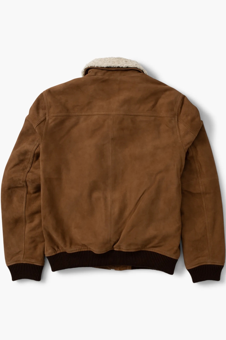 FAUX SHEARLING COLLAR SUEDE G-1 JACKET, image 7