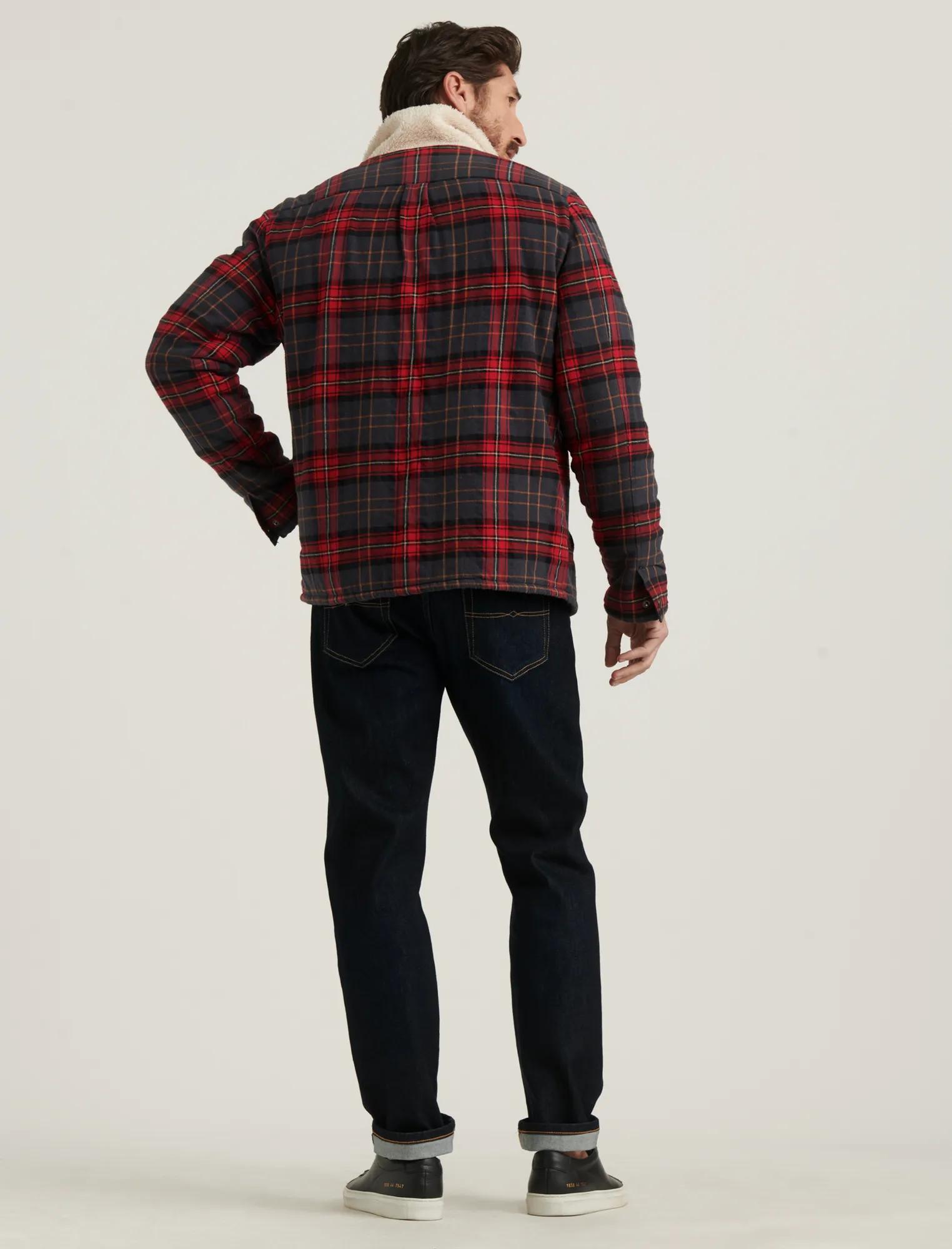 REVERSIBLE FAUX SHEARLING PLAID JACKET, image 4