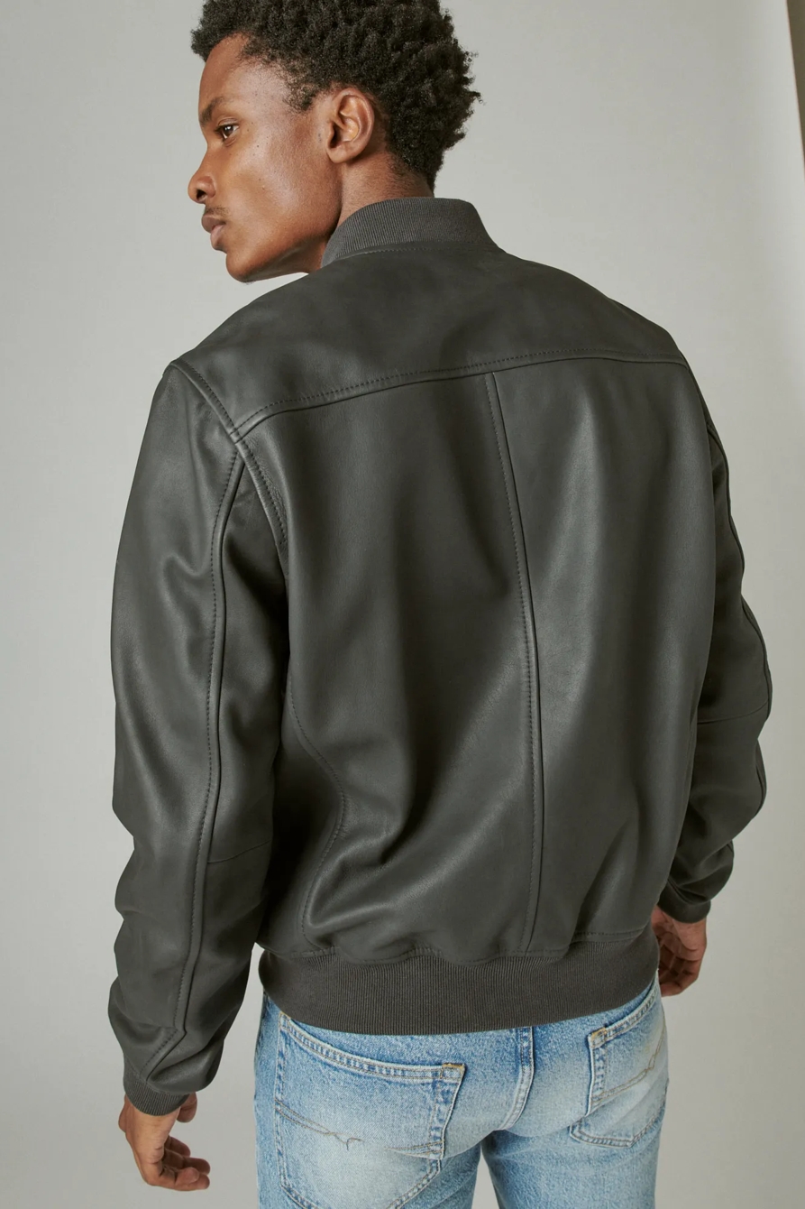 LEATHER BOMBER JACKET, image 4
