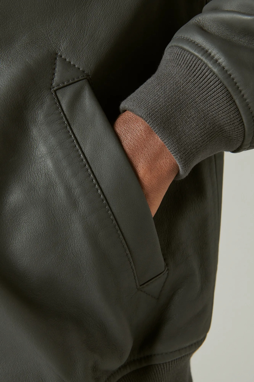 LEATHER BOMBER JACKET, image 5