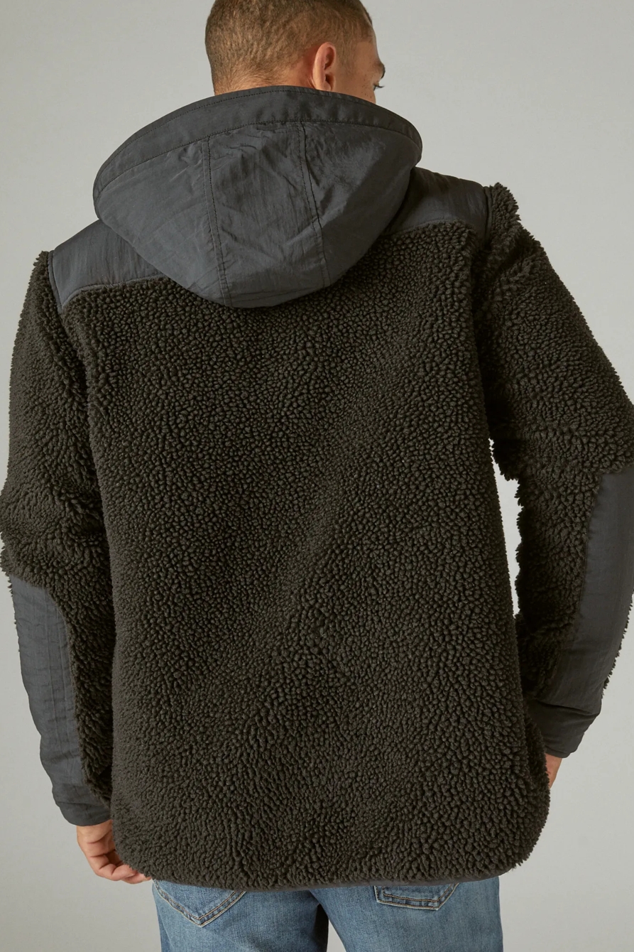 HOODED FAUX SHEARLING JACKET, image 4