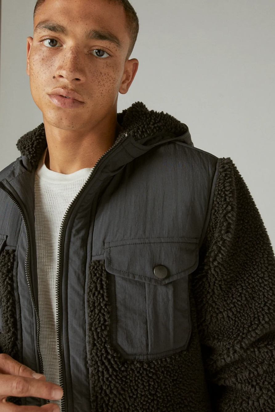 HOODED FAUX SHEARLING JACKET, image 5
