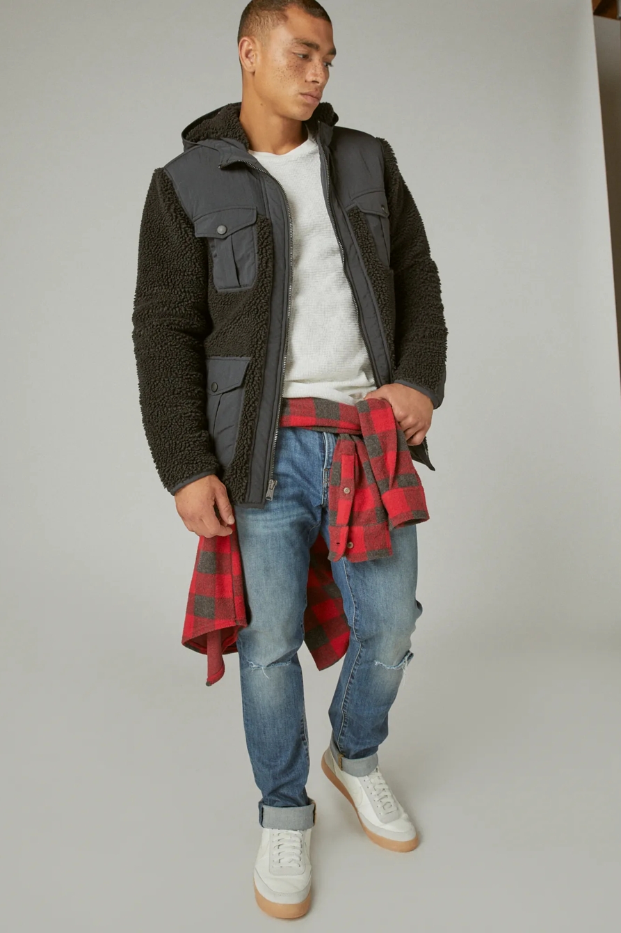 HOODED FAUX SHEARLING JACKET, image 6