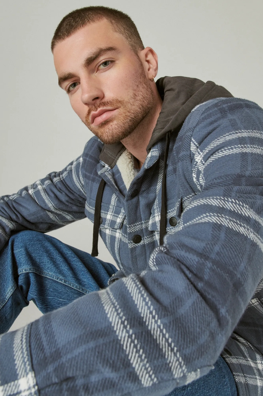 PLAID HOODED SHIRT JACKET, image 6