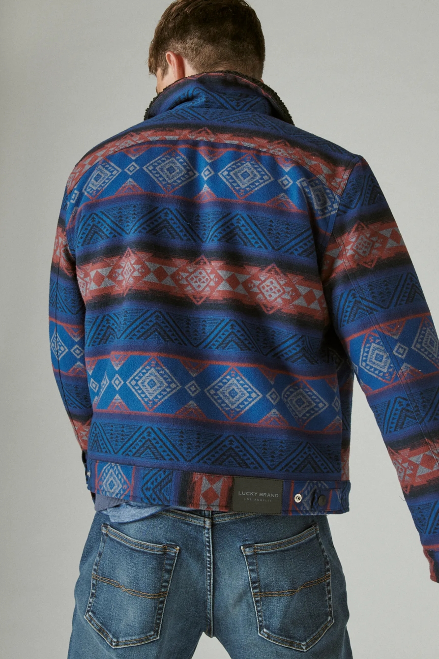 STRIPE SHERPA LINED TRUCKER JACKET, image 4
