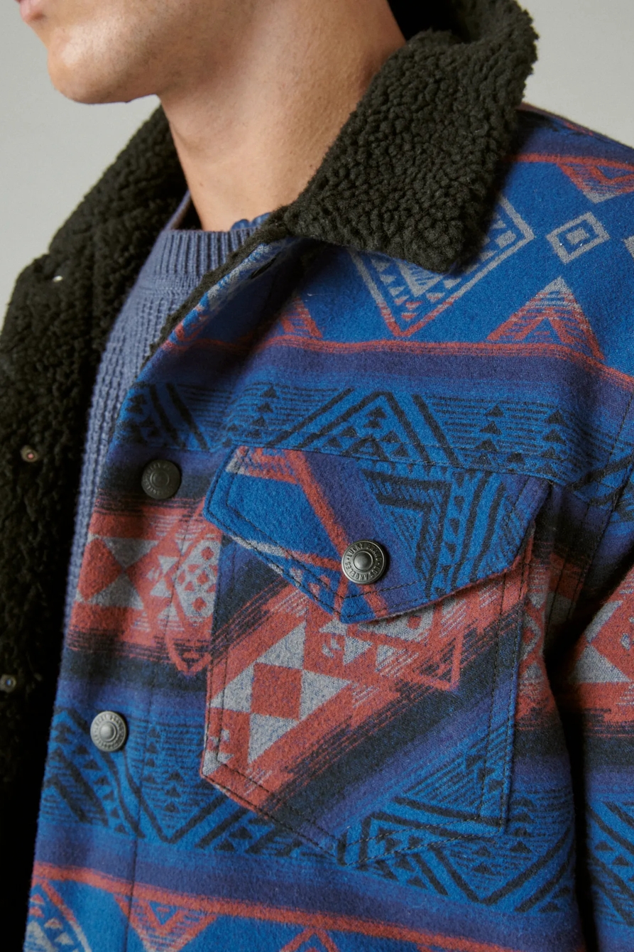 STRIPE SHERPA LINED TRUCKER JACKET, image 5