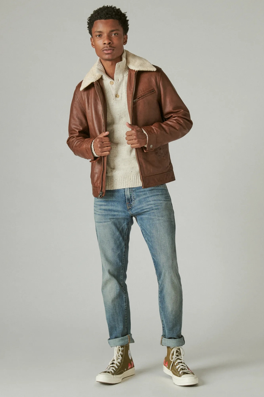 LEATHER AVIATOR JACKET, image 2
