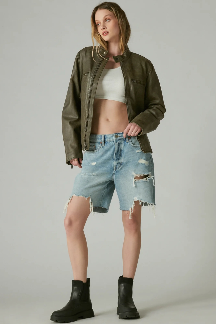 WASHED LEATHER BONNEVILLE JACKET, image 1