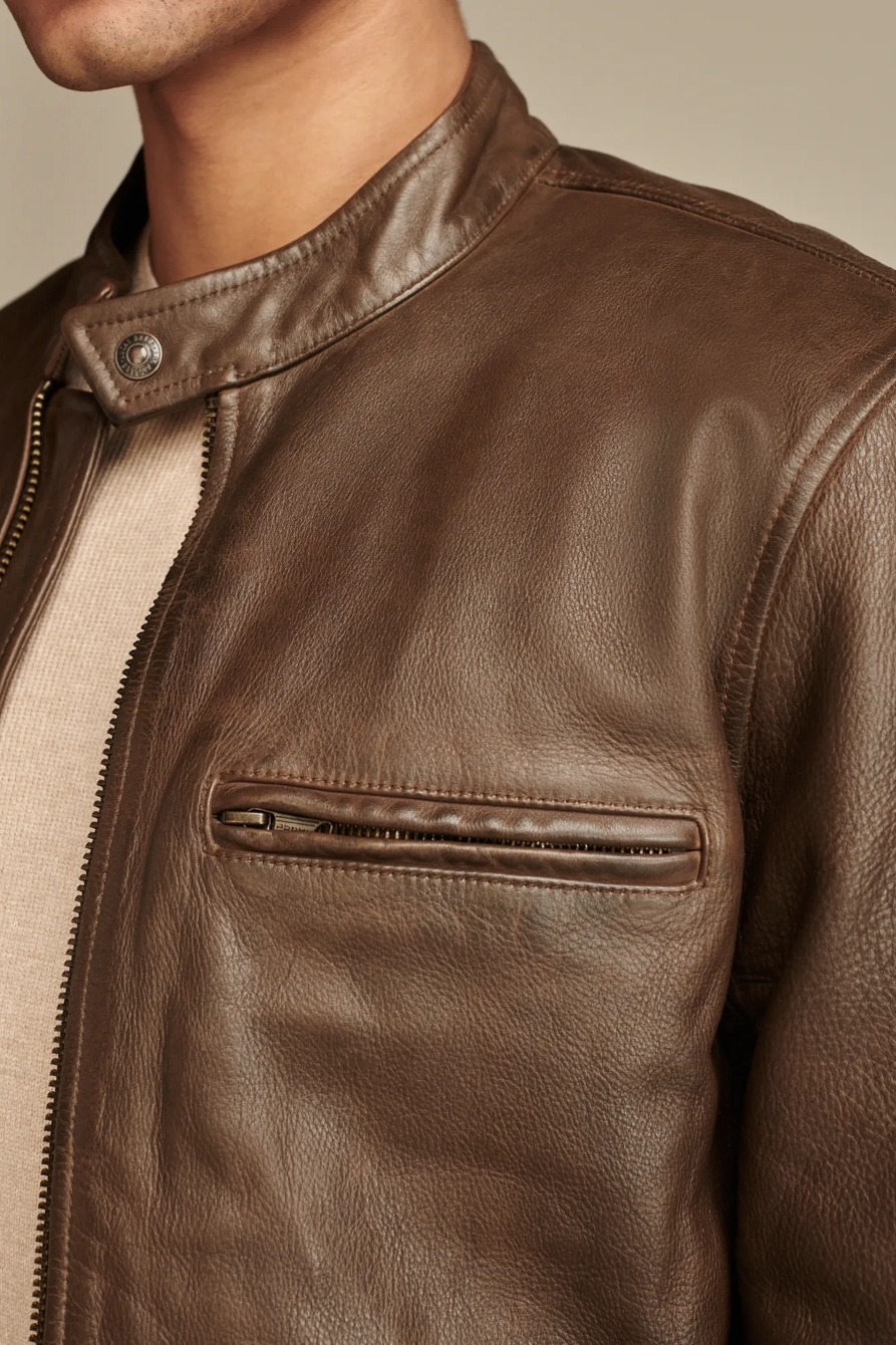 WASHED LEATHER BONNEVILLE JACKET | Lucky Brand WASHED LEATHER BONNEVILLE JACKET | Lucky Brand