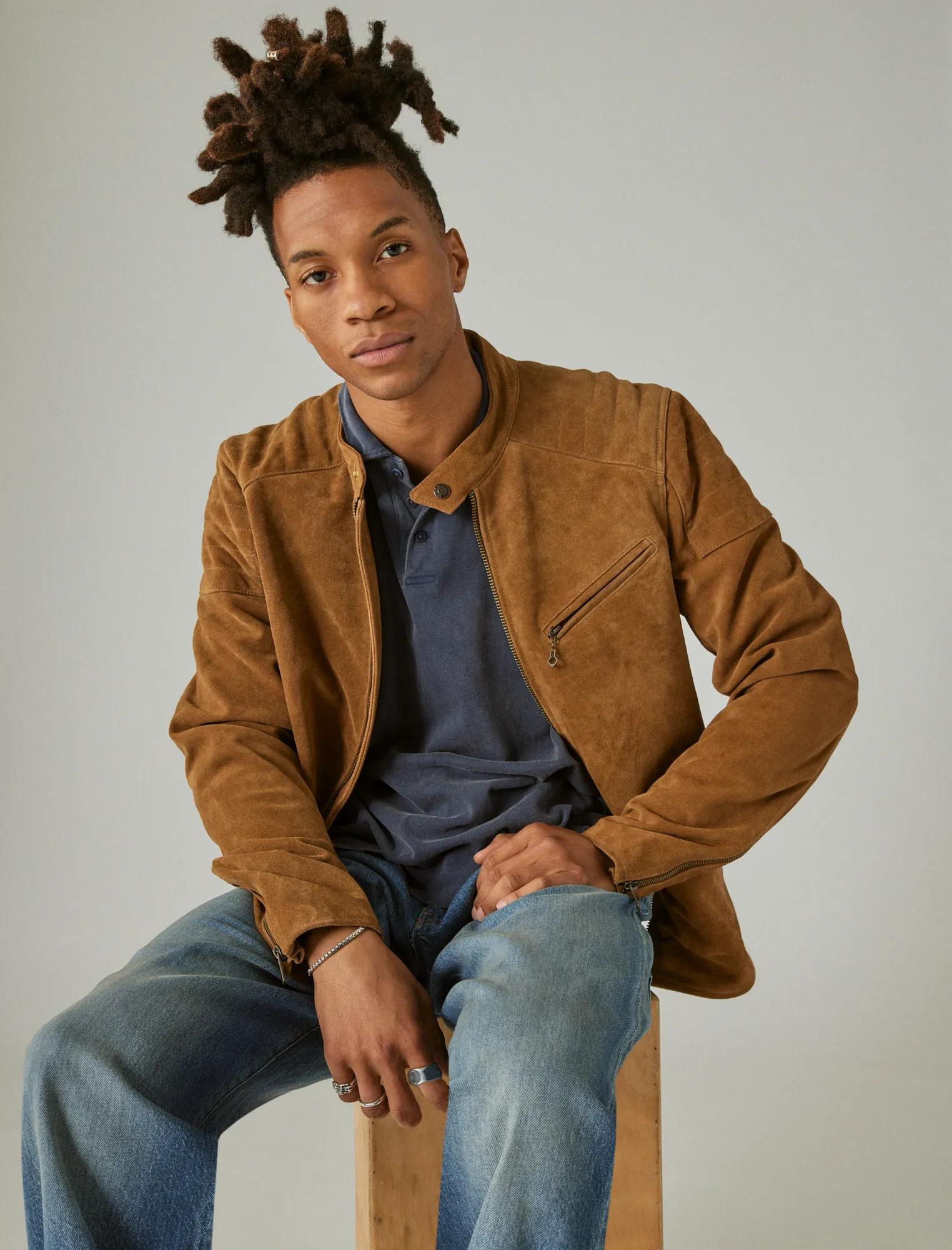 Eurokenvy Knit Suede Biker Jacket Outwear size JPN M-L/FedEx