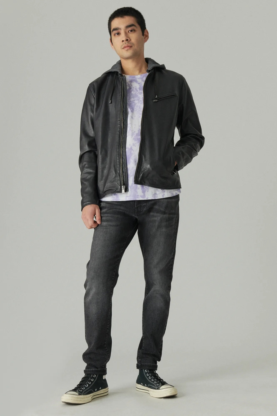 HOODED LEATHER JACKET, image 2