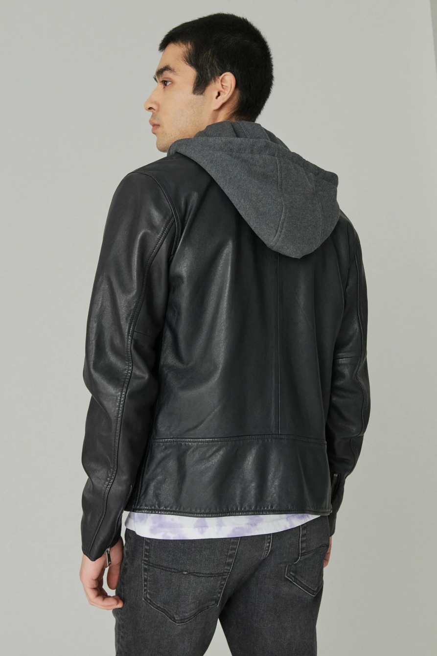 HOODED LEATHER JACKET, image 4