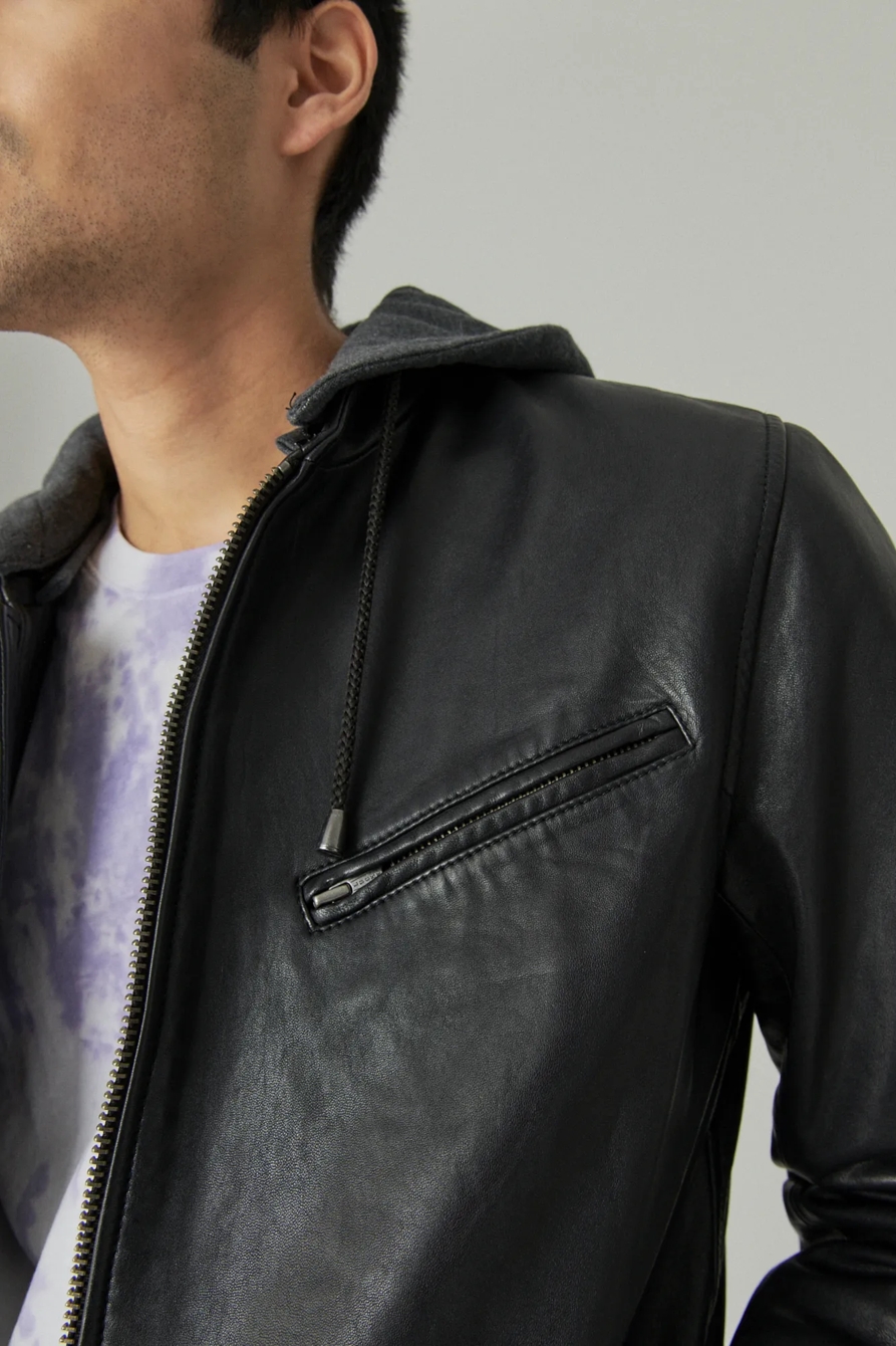 HOODED LEATHER JACKET, image 5