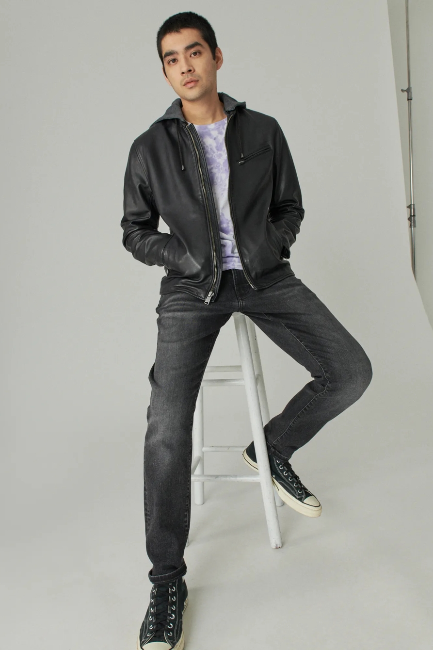 HOODED LEATHER JACKET, image 6