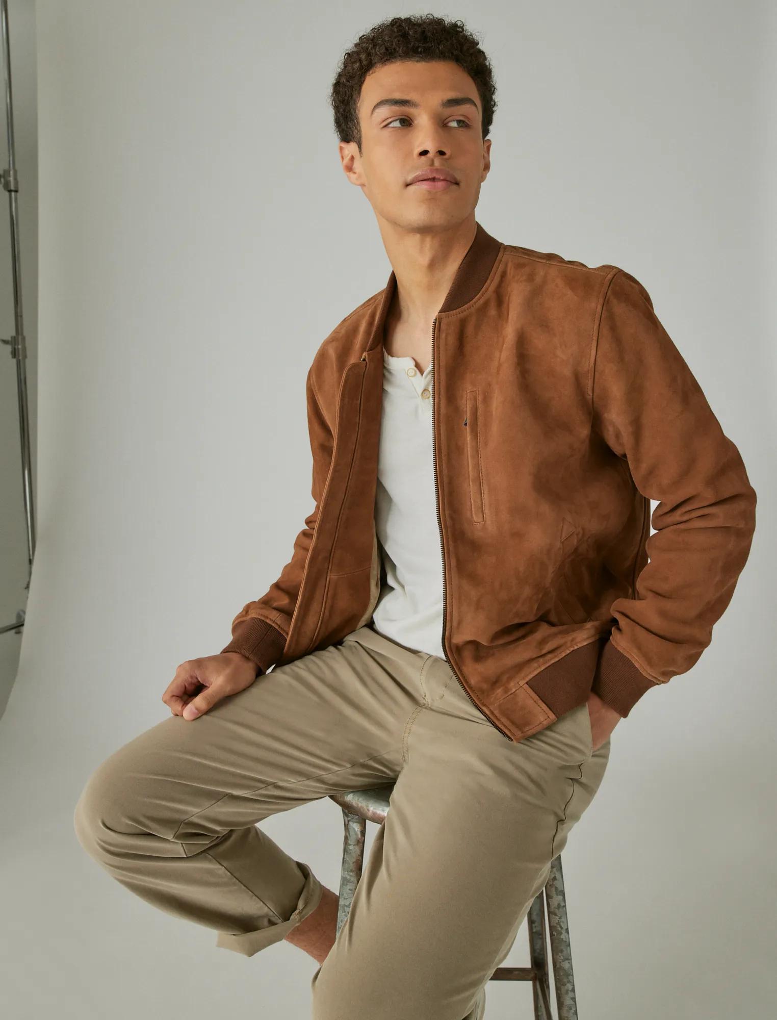 SUEDE BOMBER JACKET | Lucky Brand